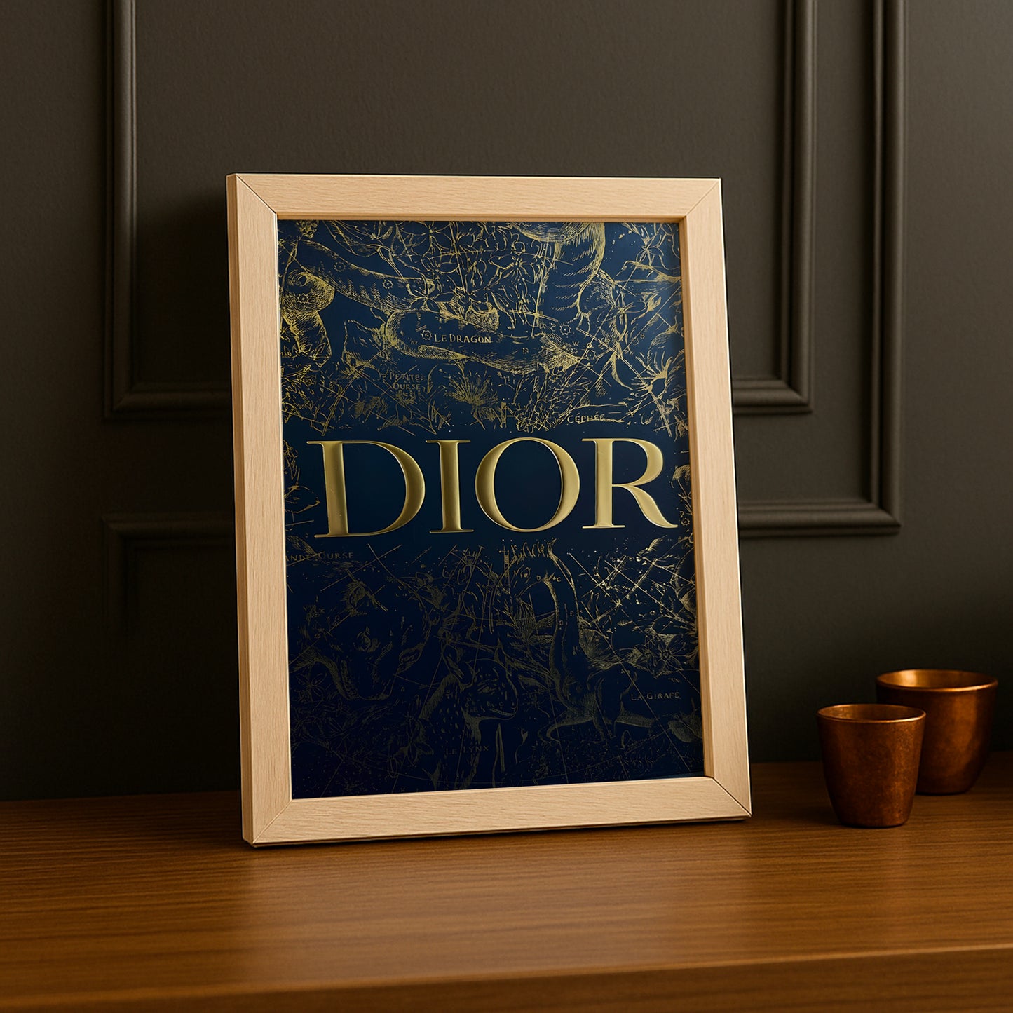 Cadre photo Dior - Blue & Gold
