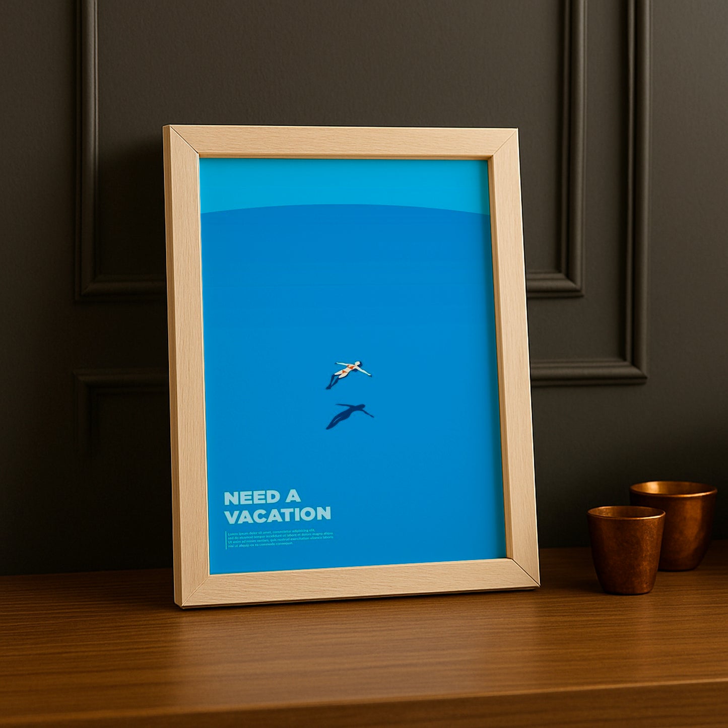 Cadre Photo Natation - Need A Vacation