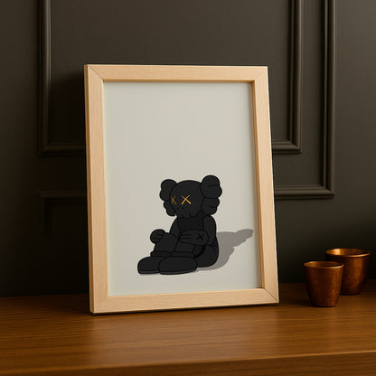 Cadre photo Kaws black