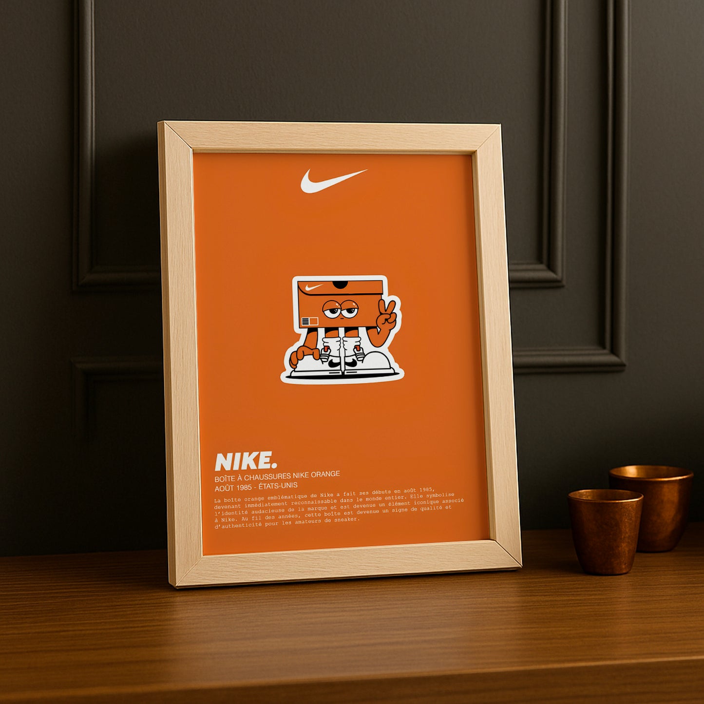 Cadre photo Boîte à chaussures Nike Orange