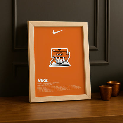 Cadre photo Boîte à chaussures Nike Orange
