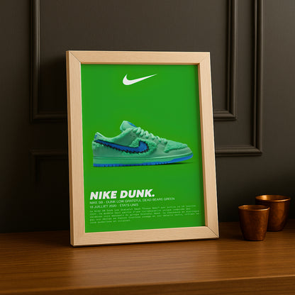 Nike SB Dunk Low Grateful Dead Bears Grüner Fotorahmen 