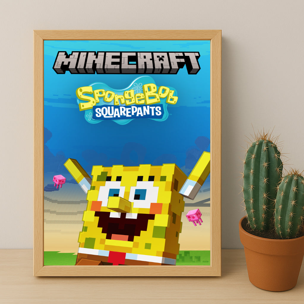 Cadre photo Minecraft - Bob l'Éponge