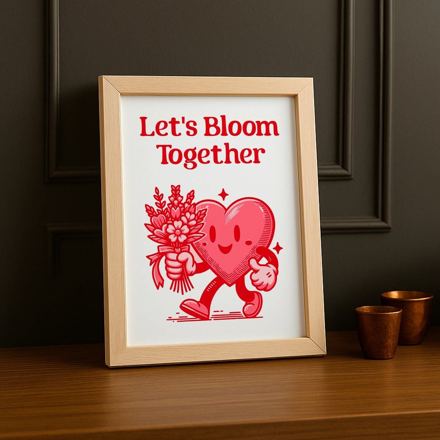 Cadre photo Citation - Let's Bloom Together