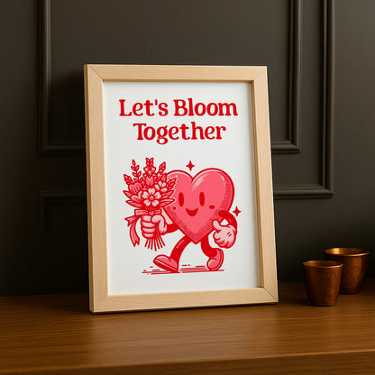 Cadre photo Citation - Let's Bloom Together