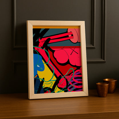 Poster Kaws illustration