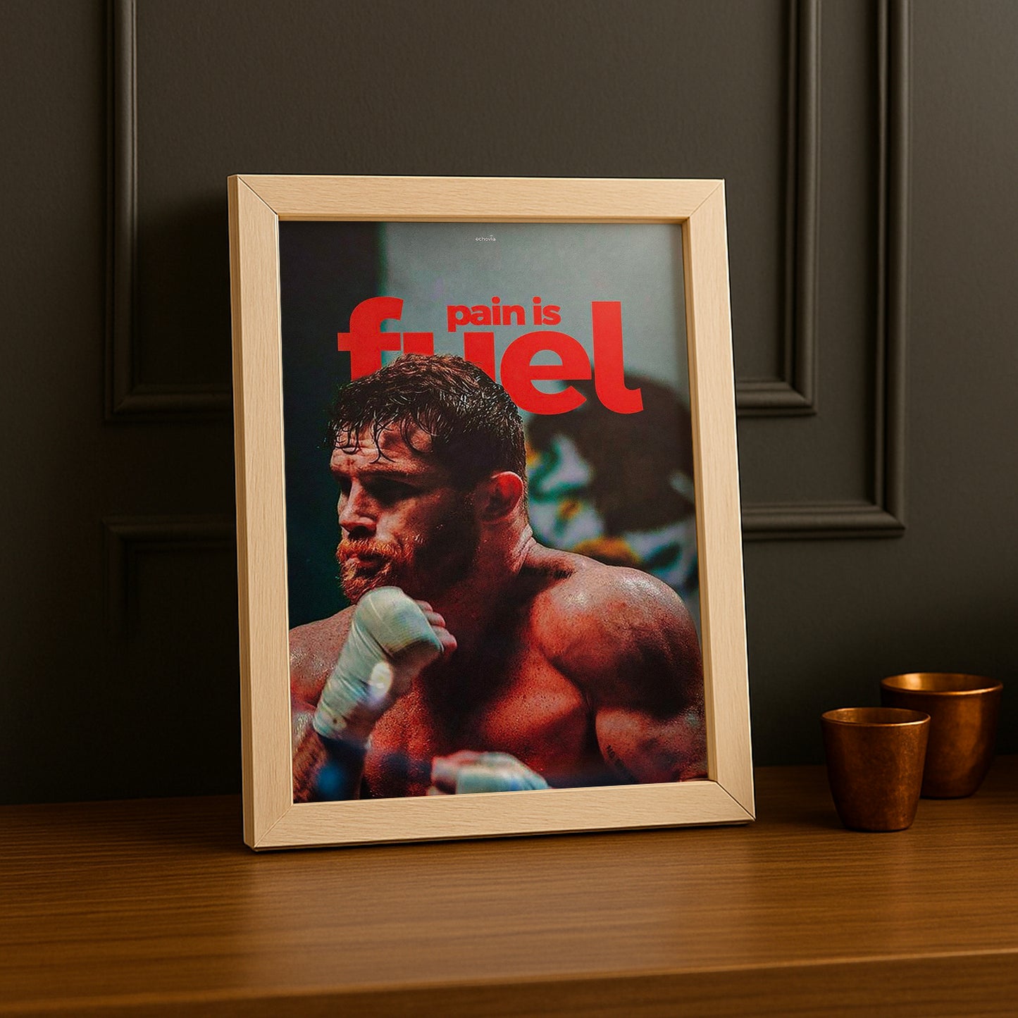 Cadre Photo Boxe - Canelo "Pain Is Fuel"