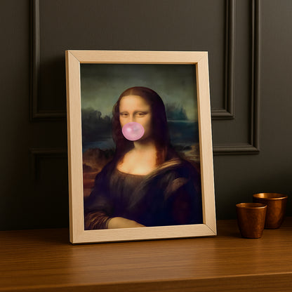 Cadre photo Mona Lisa La Joconde chewing-gum