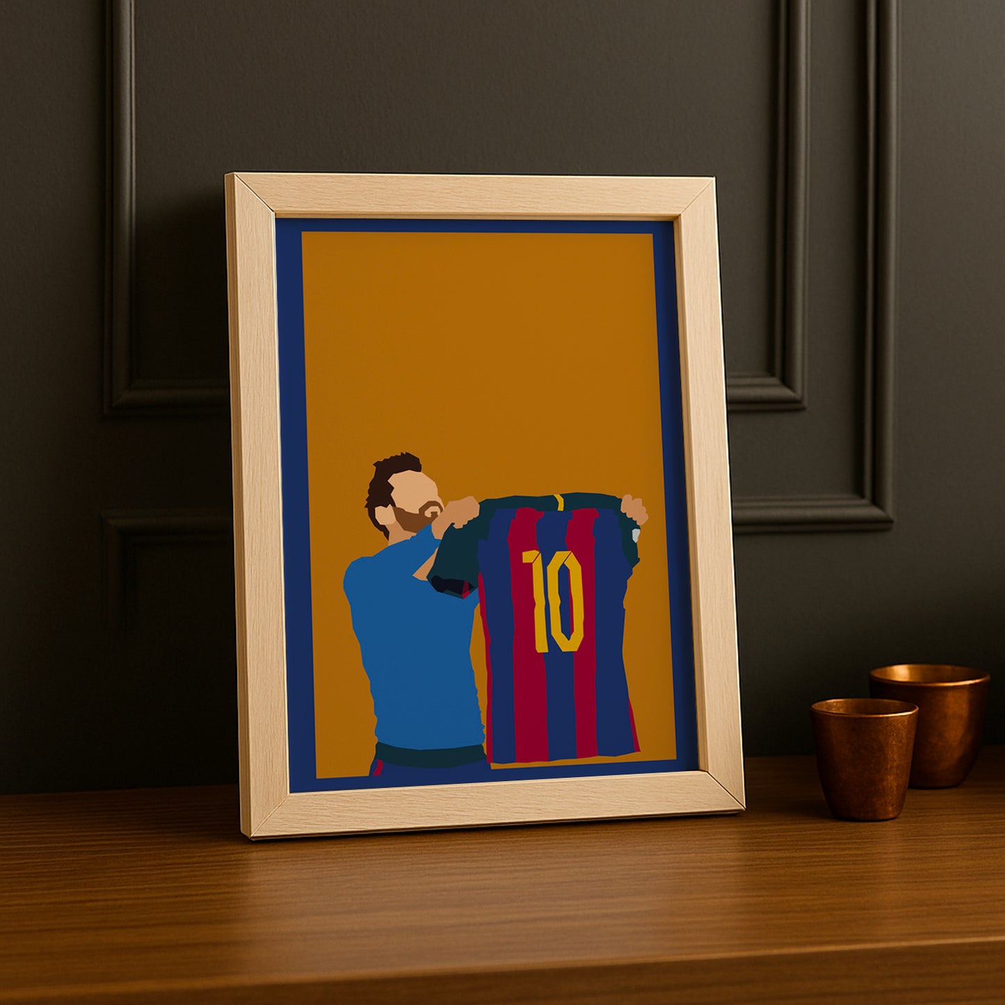 Cadre Photo FC Barcelone - Illustration de Messi