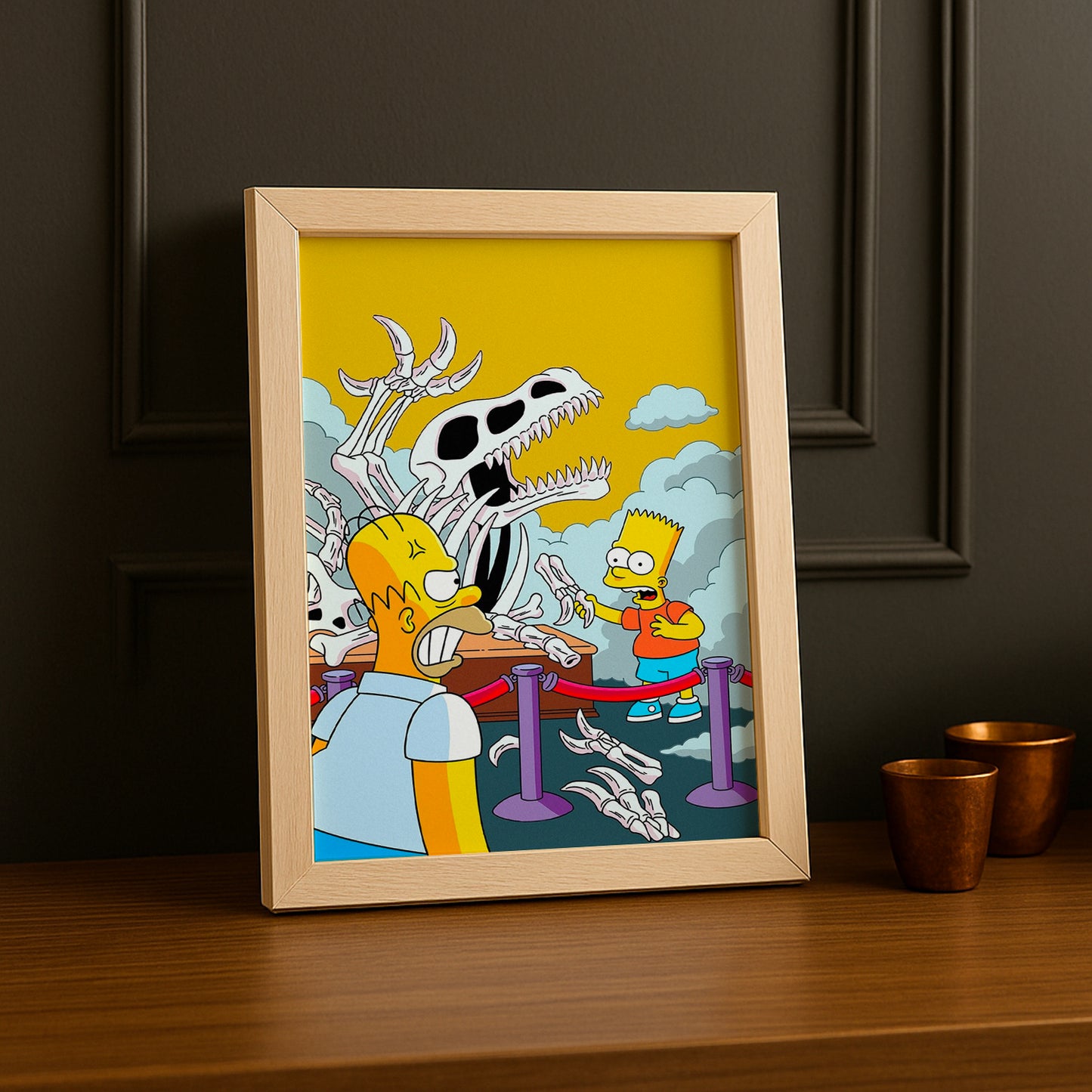 Cadre Photo Les Simpsons - Homer et Bart Musée