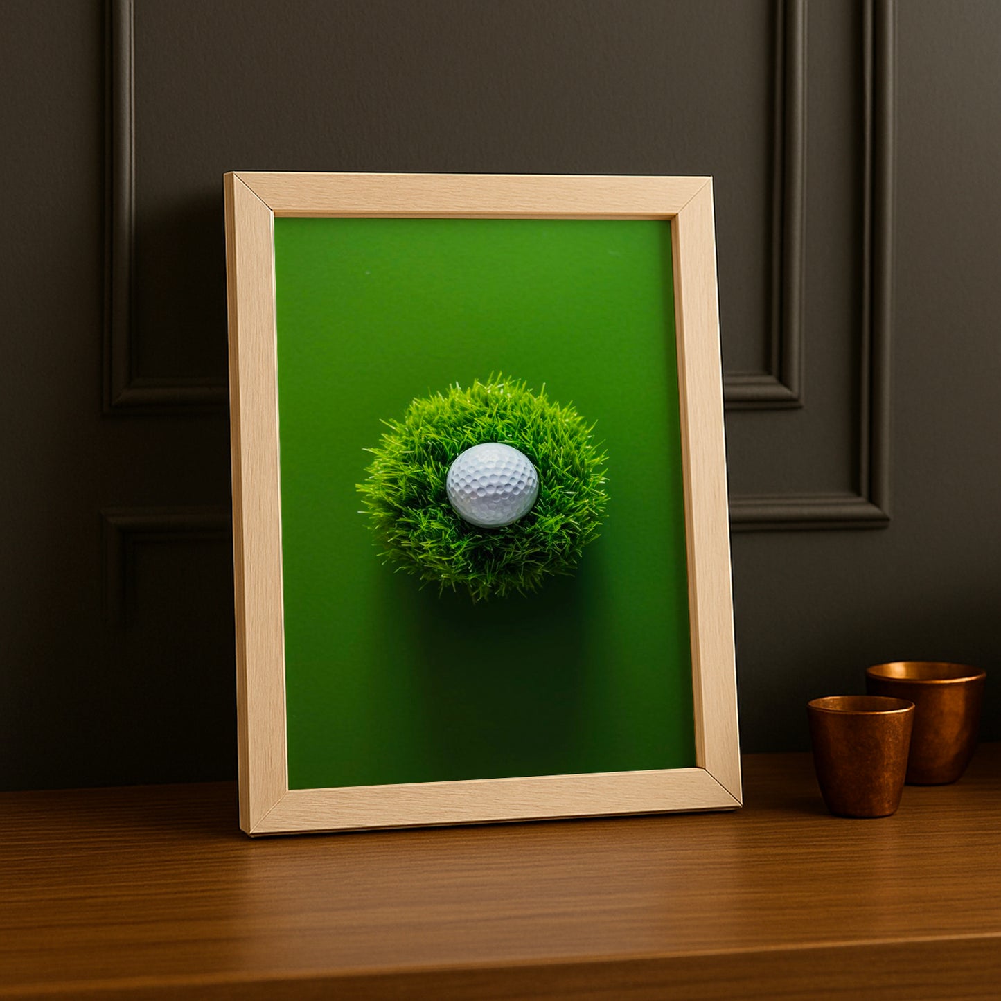 Cadre Photo Golf - Balle sur herbe