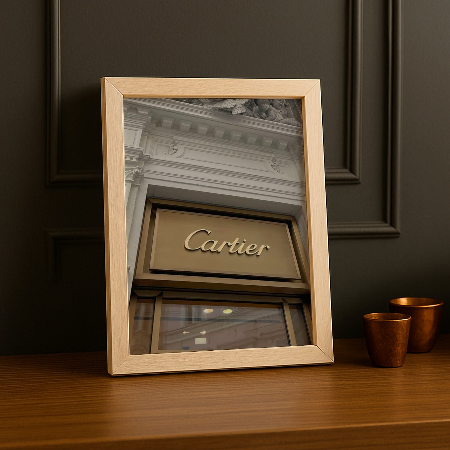 Cadre photo Cartier - Devanture en or