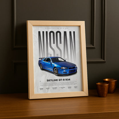 Cadre photo Nissan Skyline GT-R R34