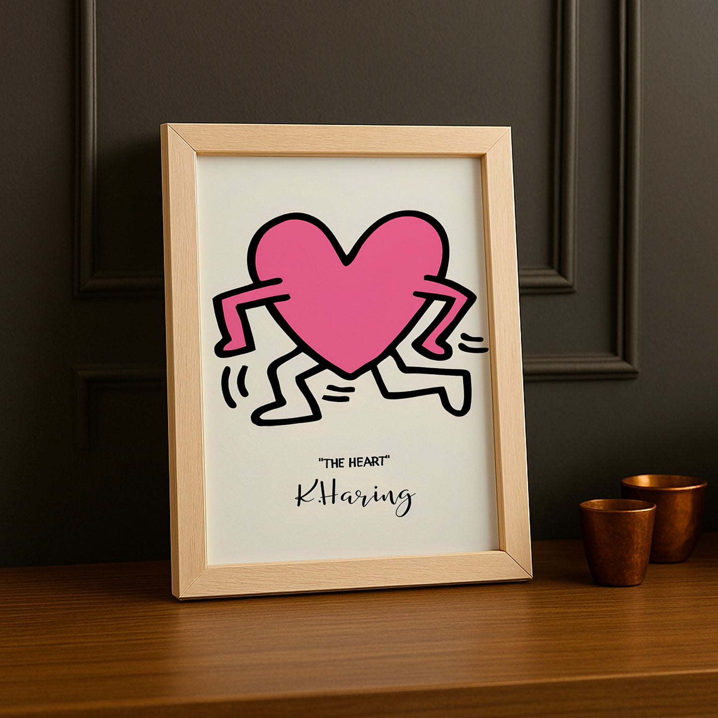 Cadre photo Keith Haring "The Heart"