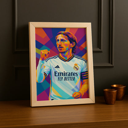 Cadre Photo Modric Real Madrid – Affiche HD Encadrée Papier Premium