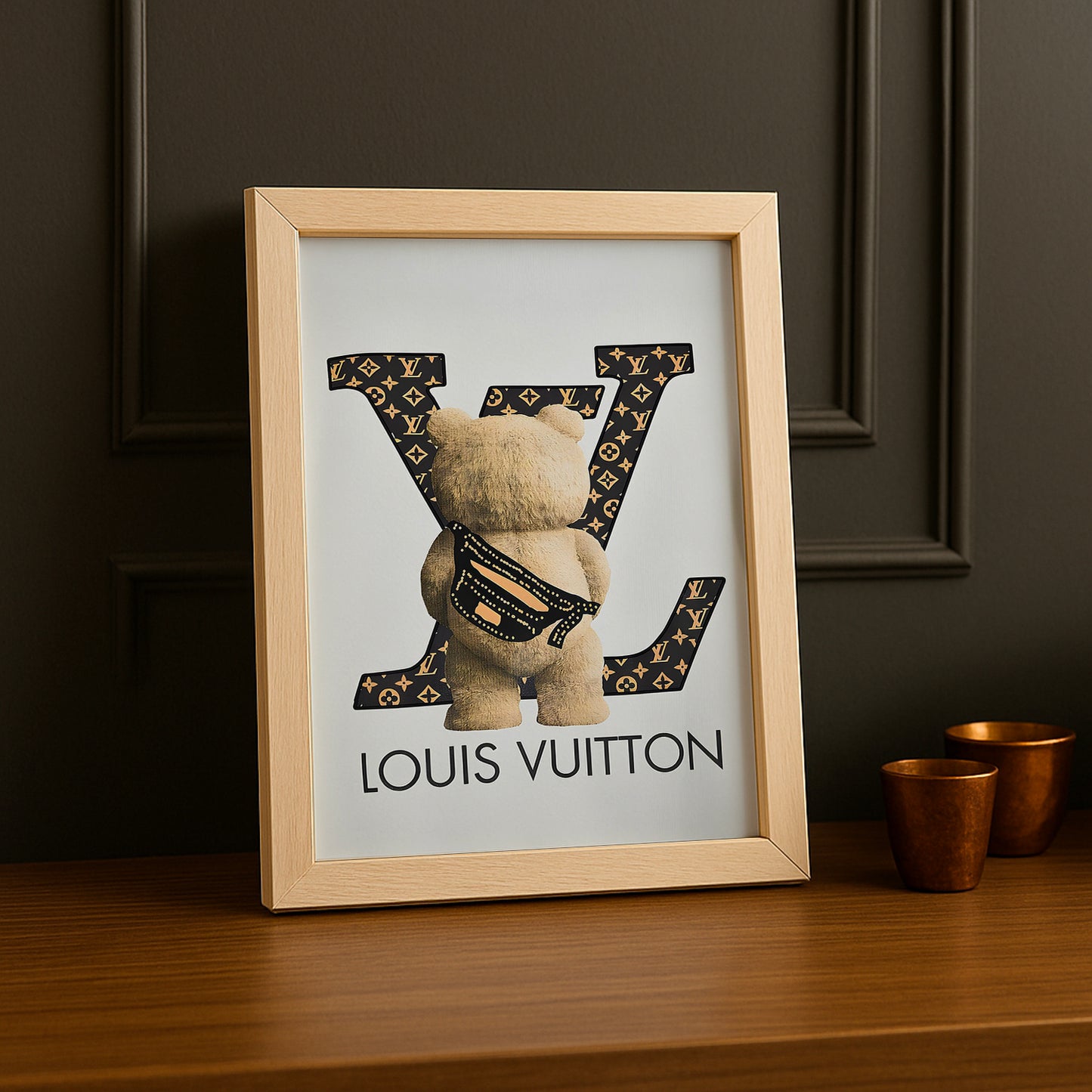 Cadre photo Louis Vuitton - Ours en peluche
