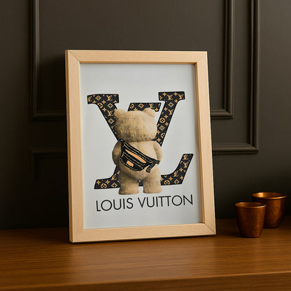 Cadre photo Louis Vuitton - Ours en peluche