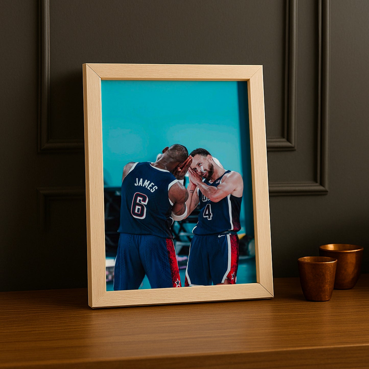 Cadre photo NBA - James x Curry