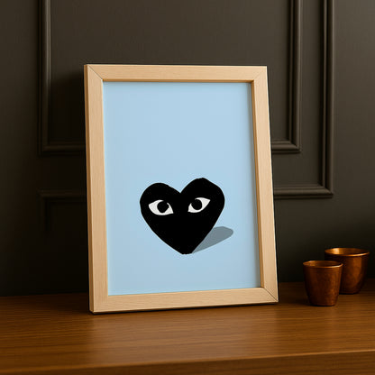 Schwarzer Herz-Fotorahmen von Comme Des Garçons 