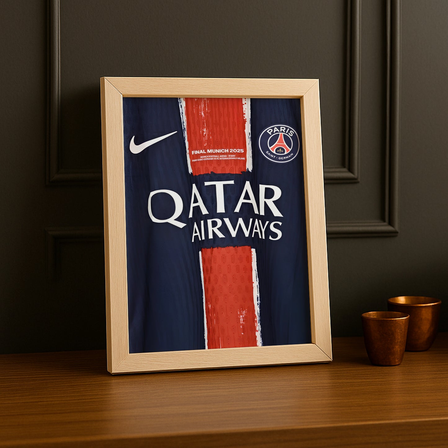 Cadre photo Paris Saint-Germain Maillot Étoilée
