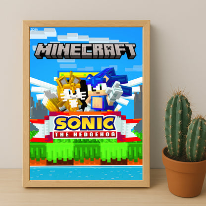 Cadre photo Minecraft - Sonic