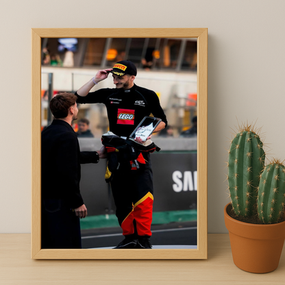 Poster encadrée GP Explorer - Maxime Biaggi Podium