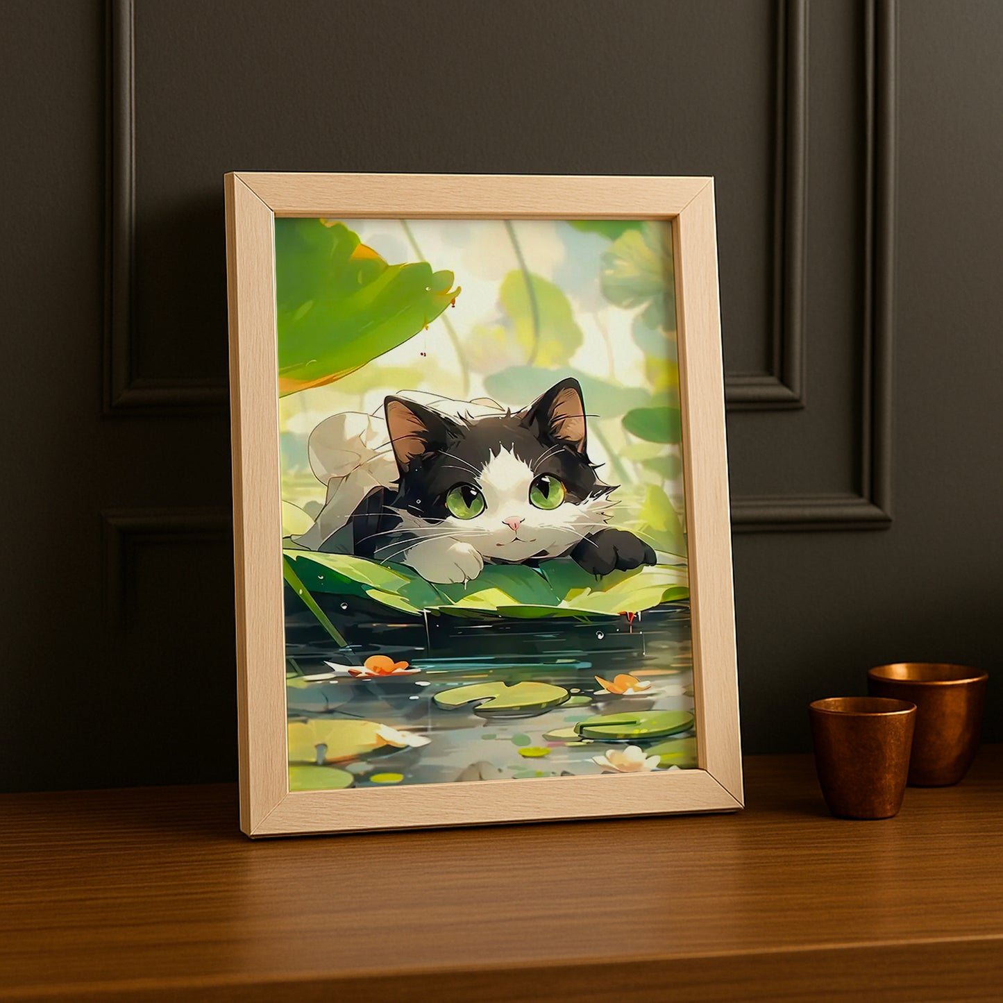 Cadre Photo Chat - Chaton yeux vert