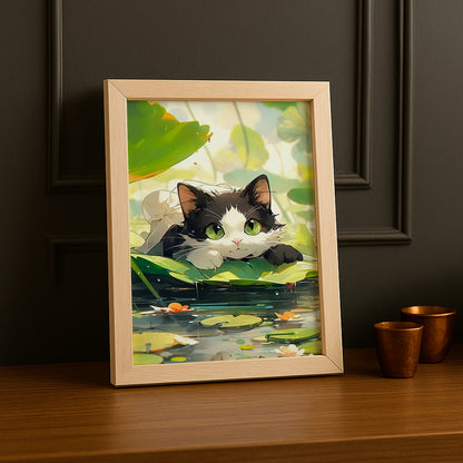 Cadre Photo Chat - Chaton yeux vert