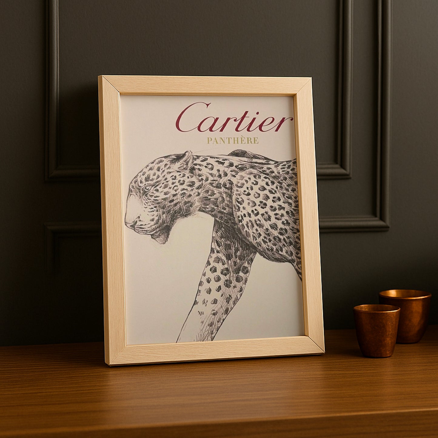 Cadre photo Cartier - Dessin Panthère