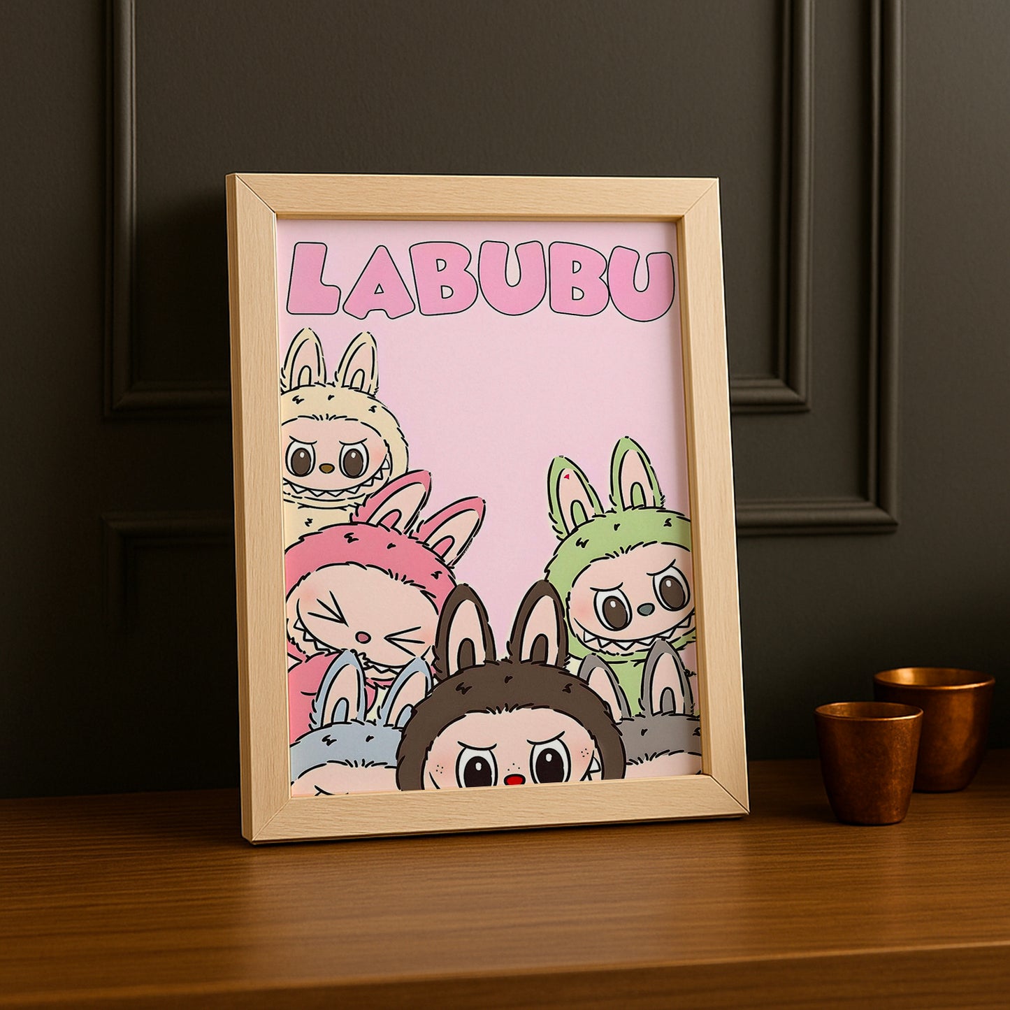 Cadre Photo Labubu - Rose