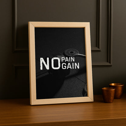 Poster Photo Musculation - No Pain No Gain