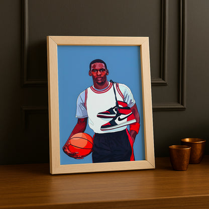 Cadre photo NBA - Michael Jordan Illustration