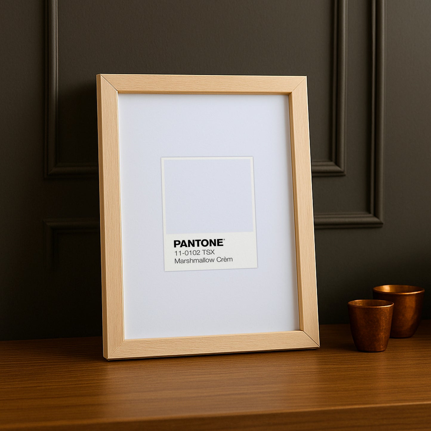 Cadre Photo Pantone Étiquette - Marshmallow Crèm