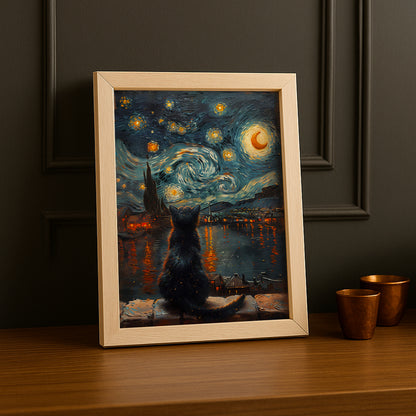 Cadre Photo Chat - Lune Art