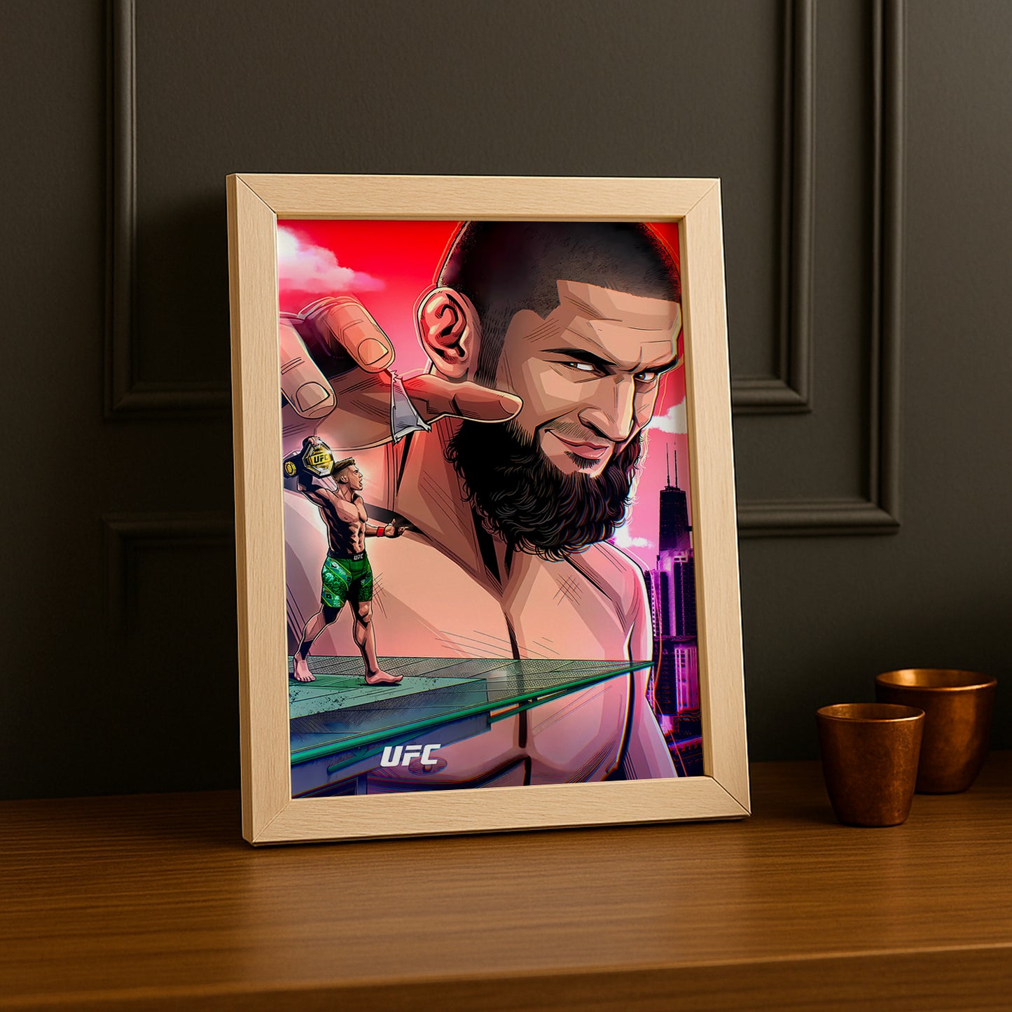 Cadre photo UFC - Khamzat Chimaev Illustration