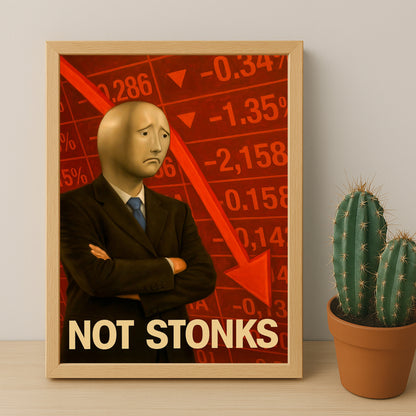 Cadre photo Motivation - Not Stonks meme