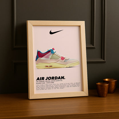 Air Jordan 4 Retro Union Guava Ice Bilderrahmen 