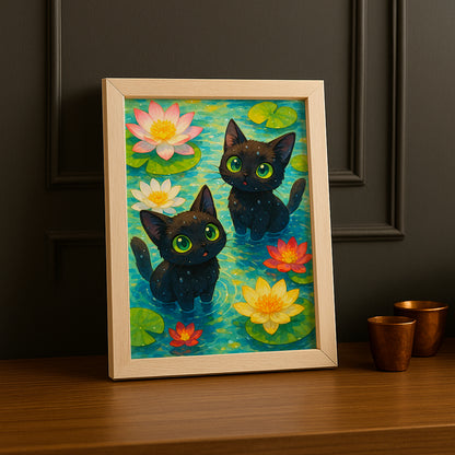 Cadre Photo Chat - Deux chats mignon