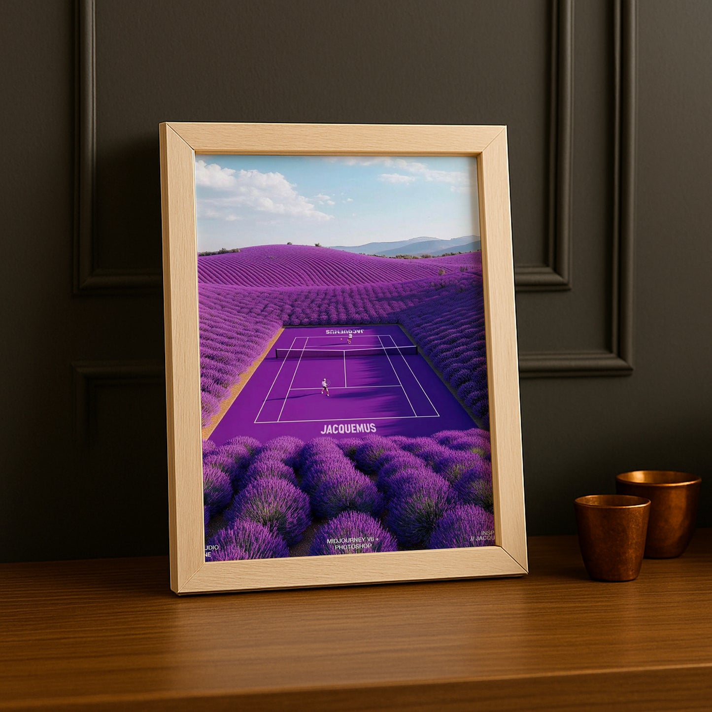 Cadre photo Tennis - Purple Court