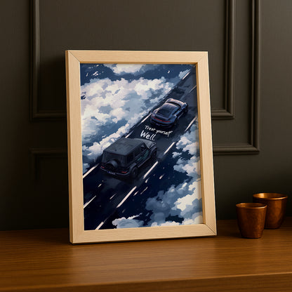 Mercedes x Porsche - Poster
