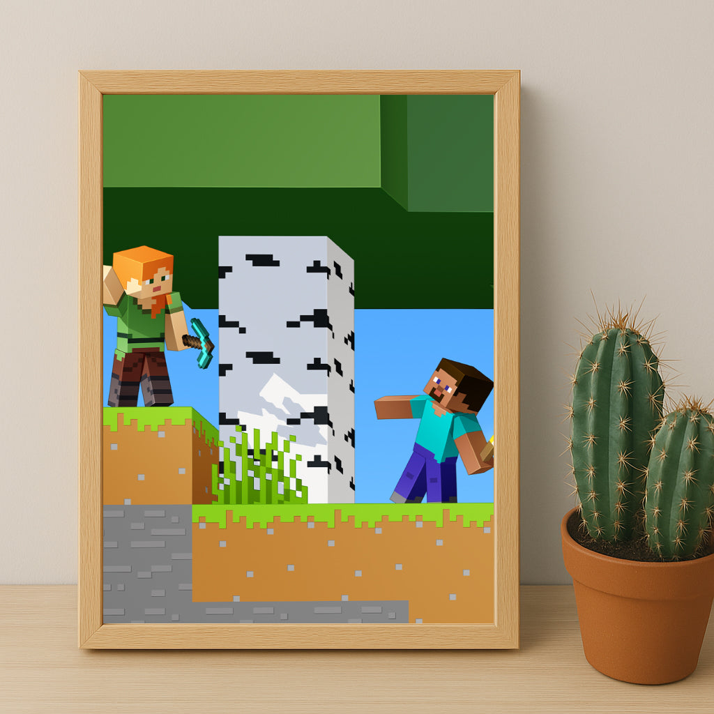Cadre photo Minecraft - 15 e anniversaire