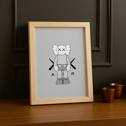 Cadre photo Kaws Air Jordan