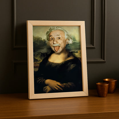Cadre photo Mona Lisa La Joconde Albert Einstein