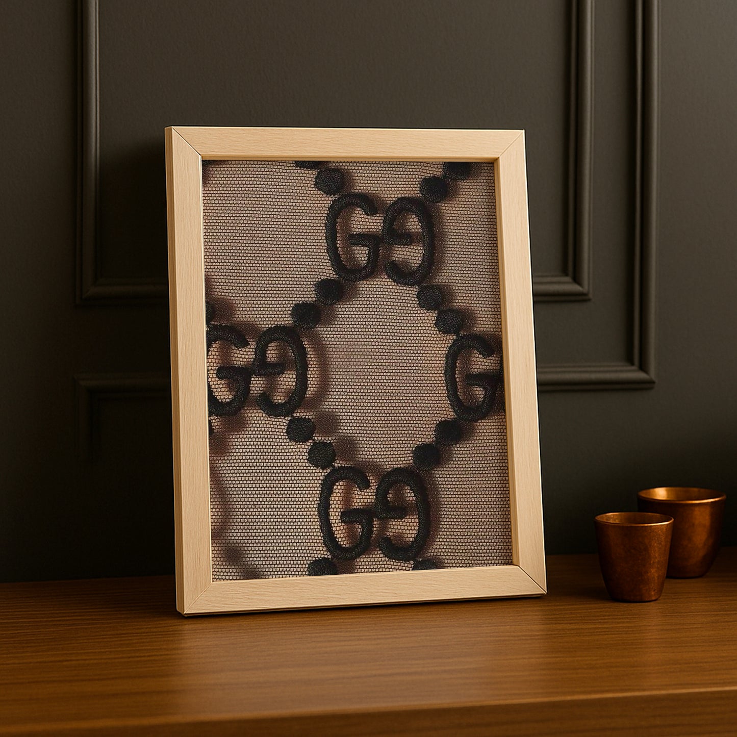 Cadre Photo Gucci - Monogramme noir & beige