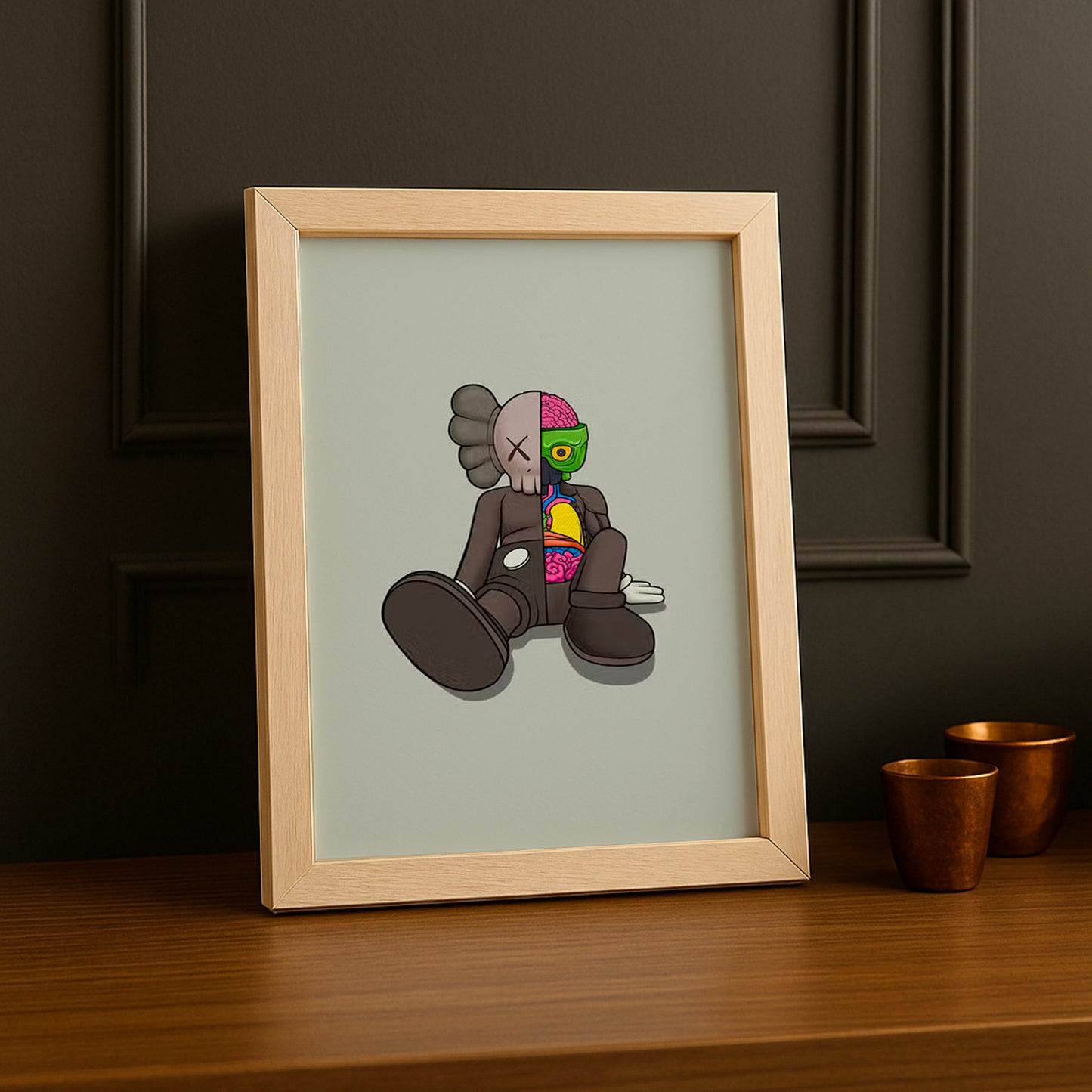 Poster Kaws moitié