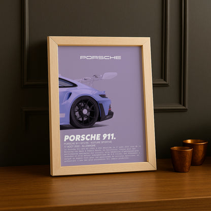 Cadre photo Porsche 911 GT3 RS Lavander