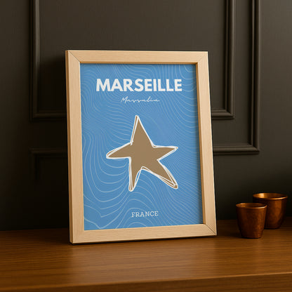 Olympique de Marseille Étoile - Poster