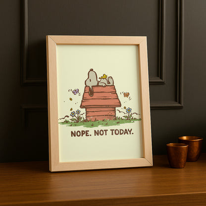 Cadre Photo Chien - Nope not today