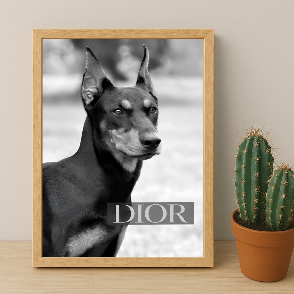 Cadre photo Dior Dog