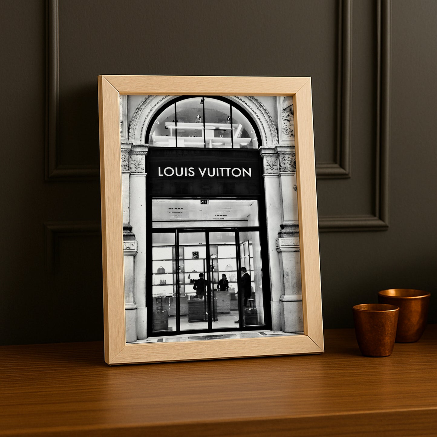 Cadre photo Louis Vuitton - Devanture Noir et Blanc